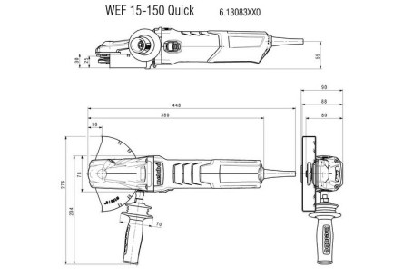 Угловая шлифовальная машина Metabo WEF 15-150 Quick 613083000