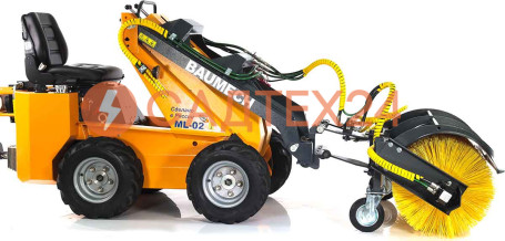 Мини-погрузчик BAUMECH ML-02 Pro, дв.Zongshen GB750 инж. + гидравл.щётка 115см