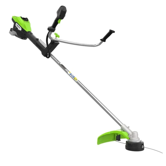 Триммер аккумуляторный Greenworks TB201H, 82V, 2,0 кВт, 46 см, c трехлопастным ножом и кусторезом, бесщеточный, без АКБ и ЗУ