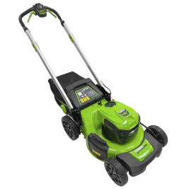 Газонокосилка аккумуляторная Greenworks Арт. 2517407UB, 40V, 48 см, самоходная, бесщеточная, c 1хАКБ 4 Ач и ЗУ