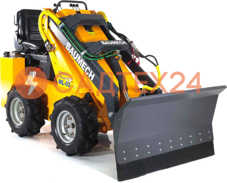 Мини-погрузчик BAUMECH ML-02 Pro, дв.Zongshen GB750 инж. + гидравлический отвал 120см