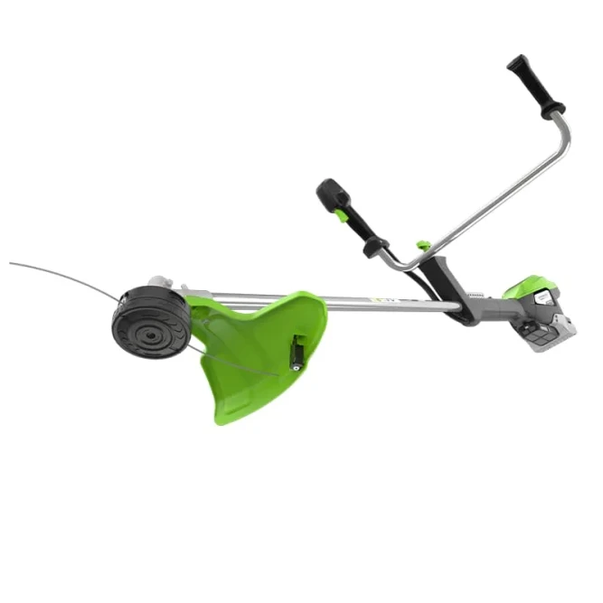 Триммер аккумуляторный Greenworks TB201H, 82V, 2,0 кВт, 46 см, c трехлопастным ножом и кусторезом, бесщеточный, с 1хАКБ 5 Ач и ЗУ