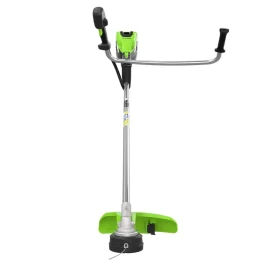 Триммер аккумуляторный Greenworks TB201H, 82V, 2,0 кВт, 46 см, c трехлопастным ножом и кусторезом, бесщеточный, с 1хАКБ 5 Ач и ЗУ