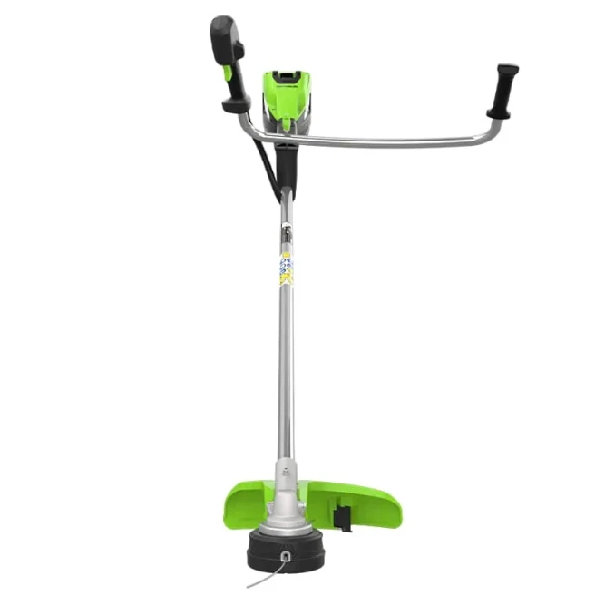 Триммер аккумуляторный Greenworks TB201H, 82V, 2,0 кВт, 46 см, c трехлопастным ножом и кусторезом, бесщеточный, с 1хАКБ 5 Ач и ЗУ