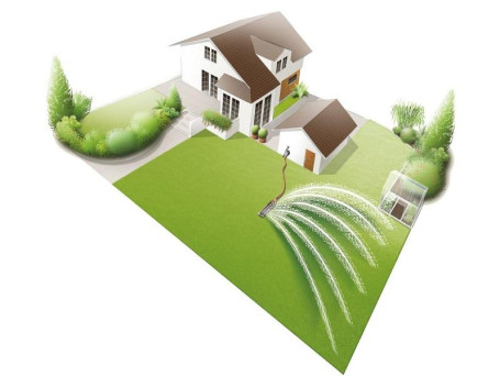 Дождеватель осциллирующий Aquazoom 350/2 GARDENA 01975-29.000.00