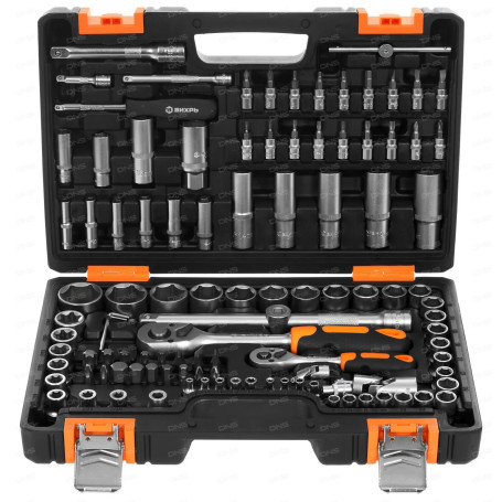 Набор инструментов Вихрь, 1/2", 1/4", CrV, в кейсе 108 предм