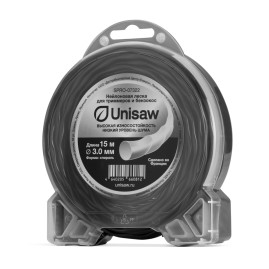 Леска триммерная 3.0 мм 15 м, спираль, Unisaw