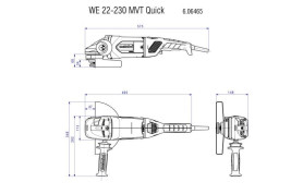 Угловая шлифовальная машина Metabo WE 22-230 MVT Quick 606465000