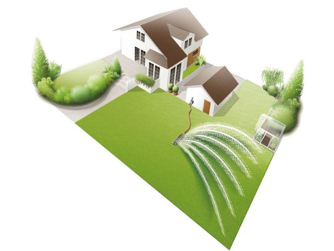 Дождеватель осциллирующий Aquazoom 350/3 GARDENA 01977-29.000.00