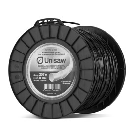 Леска триммерная 3.0 мм 207 м, спираль, Unisaw
