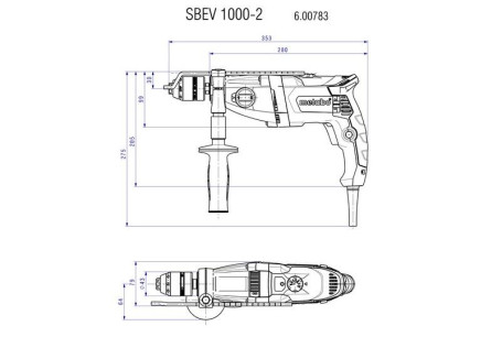 Ударная дрель Metabo SBEV 1000-2 600783500
