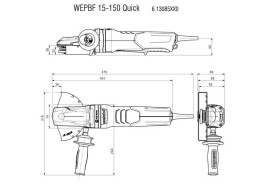 Угловая шлифовальная машина Metabo WEPBF 15-150 Quick 613085000