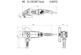 Угловая шлифовальная машина Metabo WE 24-230 MVT Quick 606470000