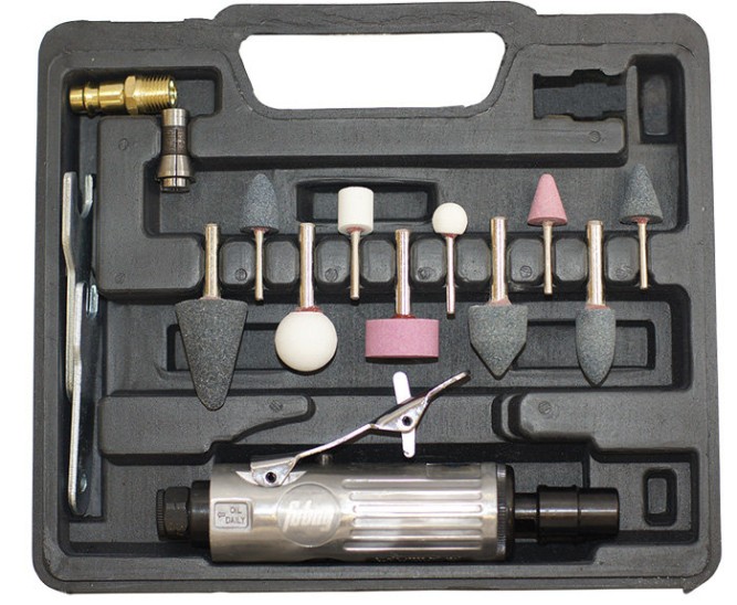 Пневмошлифмашина прямая с набором оснастки FUBAG GL170/25000