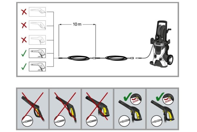 Удлинительный шланг XH10 Q c Quick Connect длина 10м (K2-K7) Karcher 2.641-710.0