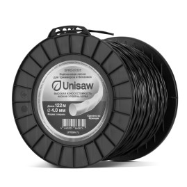 Леска триммерная 4.0 мм 122 м, спираль, Unisaw