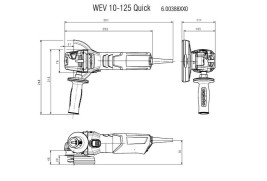 Угловая шлифовальная машина Metabo WEV 10-125 Quick 600388500