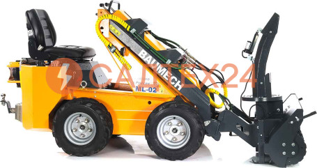 Мини-погрузчик BAUMECH ML-02 Pro, дв.Zongshen GB750 инж.+ роторный снегоуборщик 110 см