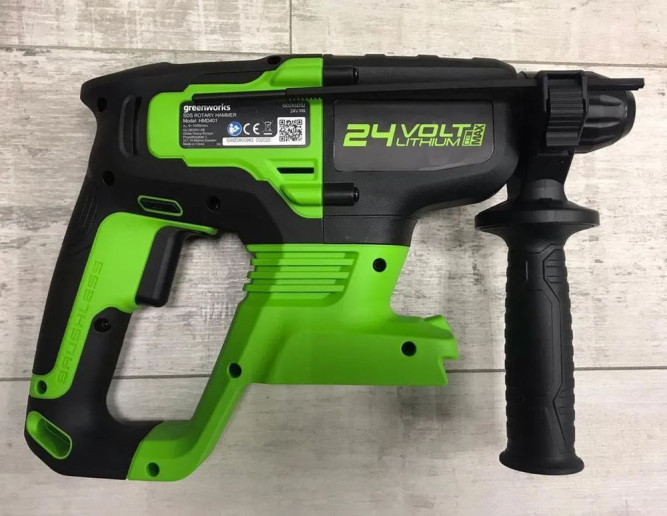Перфоратор аккумуляторный бесщеточный Greenworks Арт. 3803007UB,  2 ДЖ, 24V, c 1хАКБ 4 Ач и ЗУ в сумке