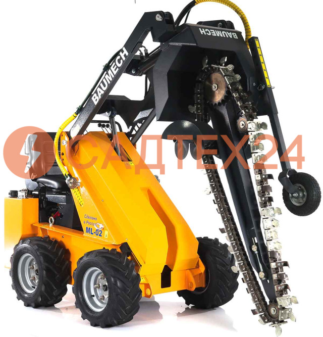 Мини-погрузчик BAUMECH ML-02 Pro, дв.Zongshen GB750 инж. + траншеекопатель 90 см