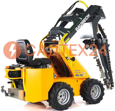 Мини-погрузчик BAUMECH ML-02 Pro, дв.Zongshen GB750 инж. + траншеекопатель 90 см