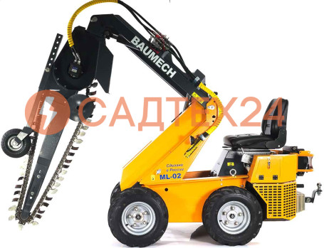 Мини-погрузчик BAUMECH ML-02 Pro, дв.Zongshen GB750 инж. + траншеекопатель 90 см