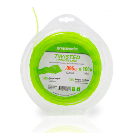 Витая леска для триммера Greenworks 2,4 мм