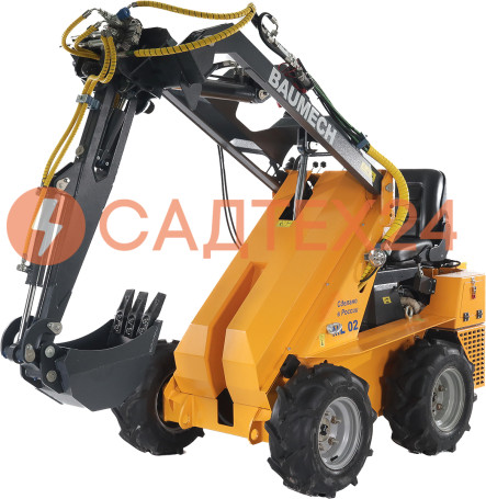 Мини-погрузчик BAUMECH ML-02 Pro, дв.Zongshen GB750 инж. + экскаватор лопатк.поворотн