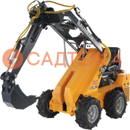 Мини-погрузчик BAUMECH ML-02 Pro, дв.Zongshen GB750 инж. + экскаватор лопатк.поворотн