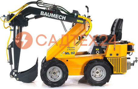 Мини-погрузчик BAUMECH ML-02 Pro, дв.Zongshen GB750 инж. + экскаватор лопатк.поворотн