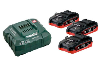 Базовый комплект Metabo 18 В LiHD 3х3,1Ач + ЗУ ASC 30-36V AIR COOLED  685076000