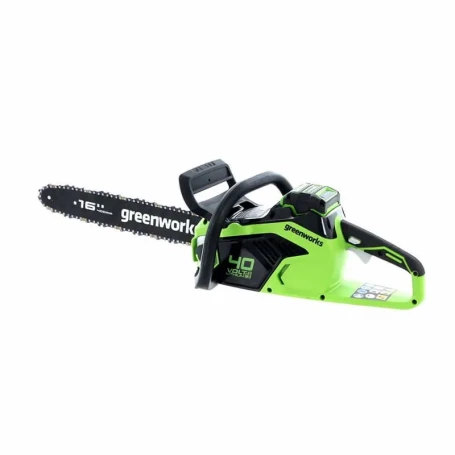Цепная пила аккумуляторная Greenworks  GD40CS18, 40V, 40 см, бесщеточная,  до 1,8 КВт, с 1хАКБ 8Ач и ЗУ