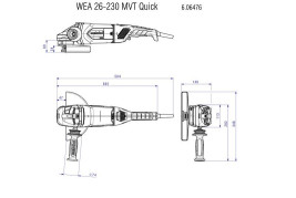 Угловая шлифовальная машина Metabo WEA 26-230 MVT Quick 606476000