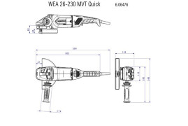 Угловая шлифовальная машина Metabo WEA 26-230 MVT Quick 606476000