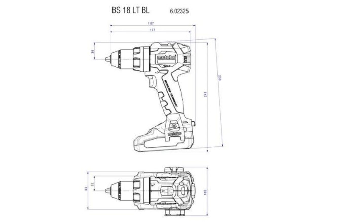 Аккумуляторная дрель-шуруповерт Metabo BS 18 LT BL 602325840