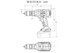 Аккумуляторная ударная дрель Metabo SB 18 LTX-3 BL Q I 602357890