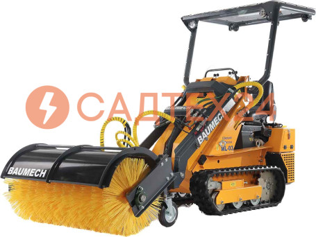 Мини-погрузчик BAUMECH ML-03 Pro, дв.Zongshen GB750 инж. + гидравл.щетка 115см + каркас безопасн