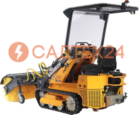 Мини-погрузчик BAUMECH ML-03 Pro, дв.Zongshen GB750 инж. + гидравл.щетка 115см + каркас безопасн