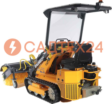 Мини-погрузчик BAUMECH ML-03 Pro, дв.Zongshen GB750 инж. + гидравл.щетка 115см + каркас безопасн