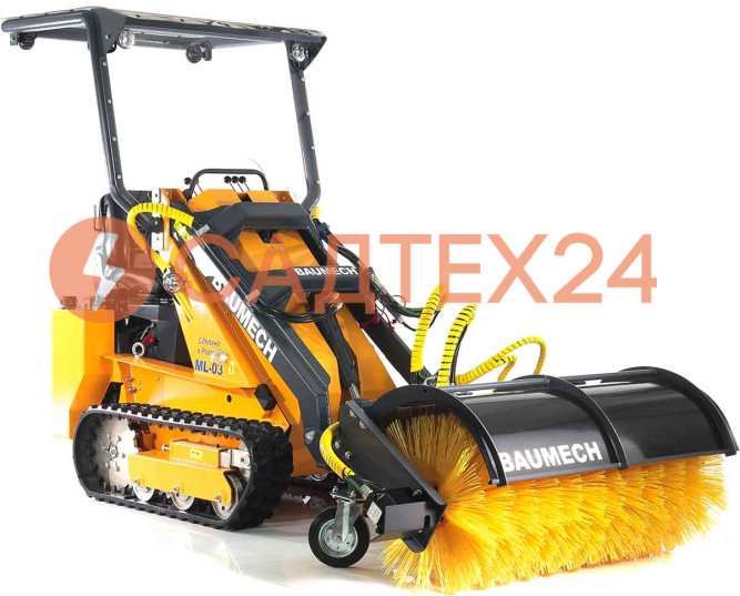 Мини-погрузчик BAUMECH ML-03 Pro, дв.Zongshen GB750 инж. + гидравл.щетка 115см + каркас безопасн
