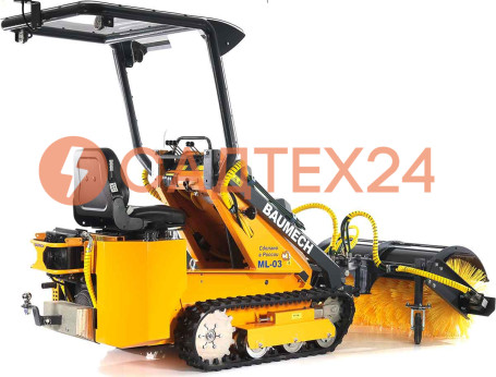 Мини-погрузчик BAUMECH ML-03 Pro, дв.Zongshen GB750 инж. + гидравл.щетка 115см + каркас безопасн