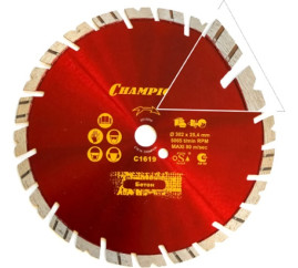 Диск алмазный CHAMPION универсальный ST 300/25,4/14 Fast Gripper