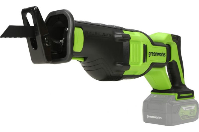 Пила сабельная аккумуляторная Greenworks Арт. 1200407, 24V, бесщеточная, без АКБ и ЗУ