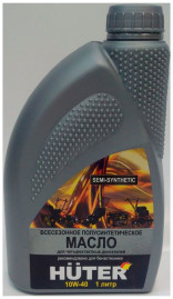 Масло моторное Hüter (Германия) 10W-40 полусинтетическое для четырёхтактных двигателей 1л.