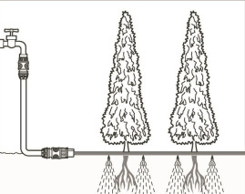 Шланг-дождеватель зеленый 15 м GARDENA 01998-20.000.00