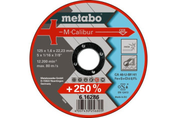 Отрезной круг Metabo 115х1,6х22,23мм M-Calibur Inox CA 46-U прямой 616285000