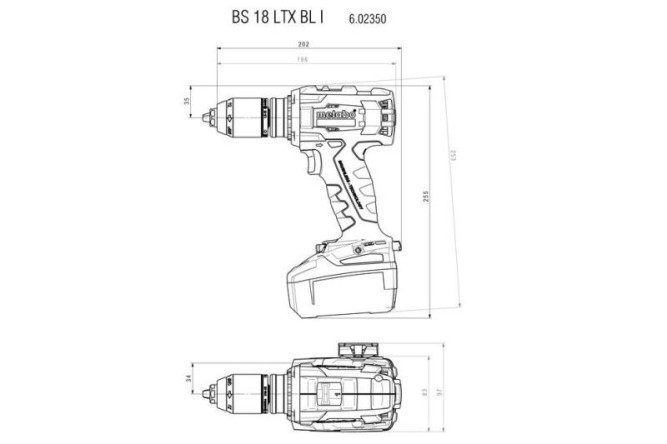 Аккумуляторная дрель-шуруповерт Metabo BS 18 LTX BL I 602350650
