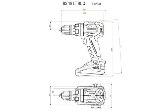 Аккумуляторная дрель-шуруповерт Metabo BS 18 LT BL Q 602334840