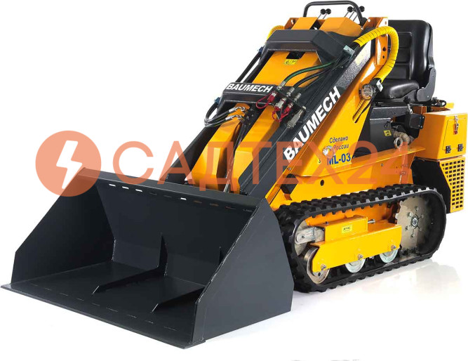 Мини-погрузчик BAUMECH ML-03 Pro, дв.Zongshen GB750 инж. + ковш для снега 120см