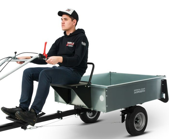 Прицеп для мотоблока МОБИЛ К ТПМ-500-1 ПРО оцинкованный в упаковке